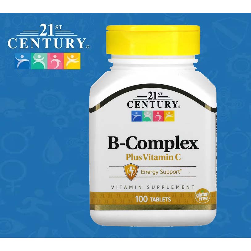 21st Century B Complex Plus Vitamin C Gluten Free 100 Tablets | Shopee ...