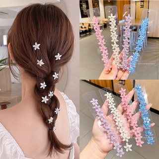 10 Pcs / Set Korean Version of Children's Small Flower Hairpin Female Back Head Side Hairpin Small Clip Headdress Gift