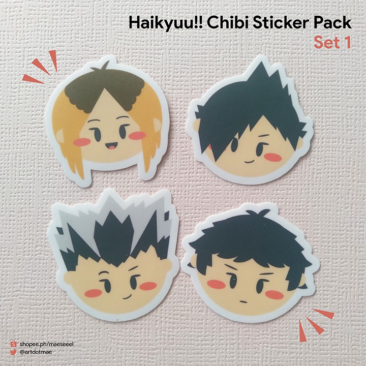 haikyuu chibi sticker pack shopee philippines