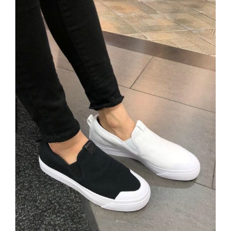 adidas nizza slip on white