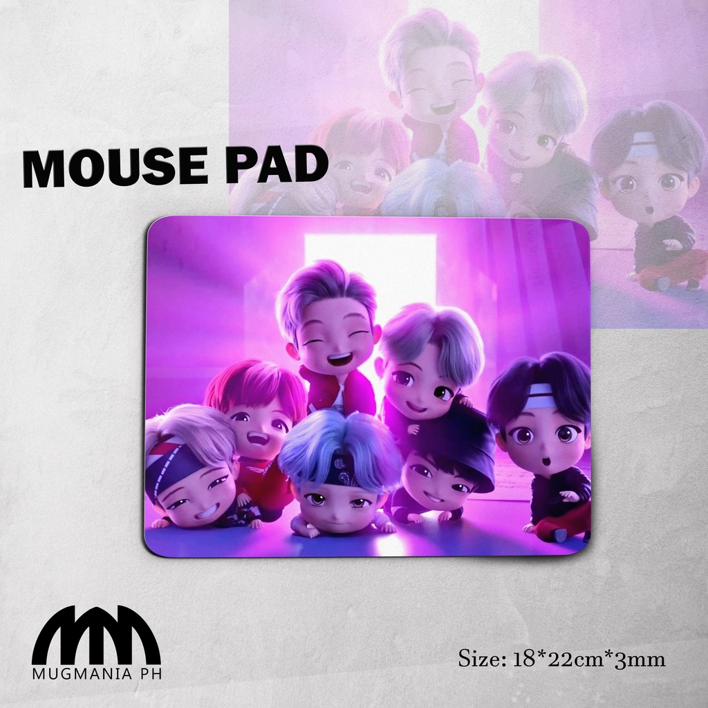 BTS Members x Tiny Tan Mouse Pad Mugmania Tiny Tan Character Mouse