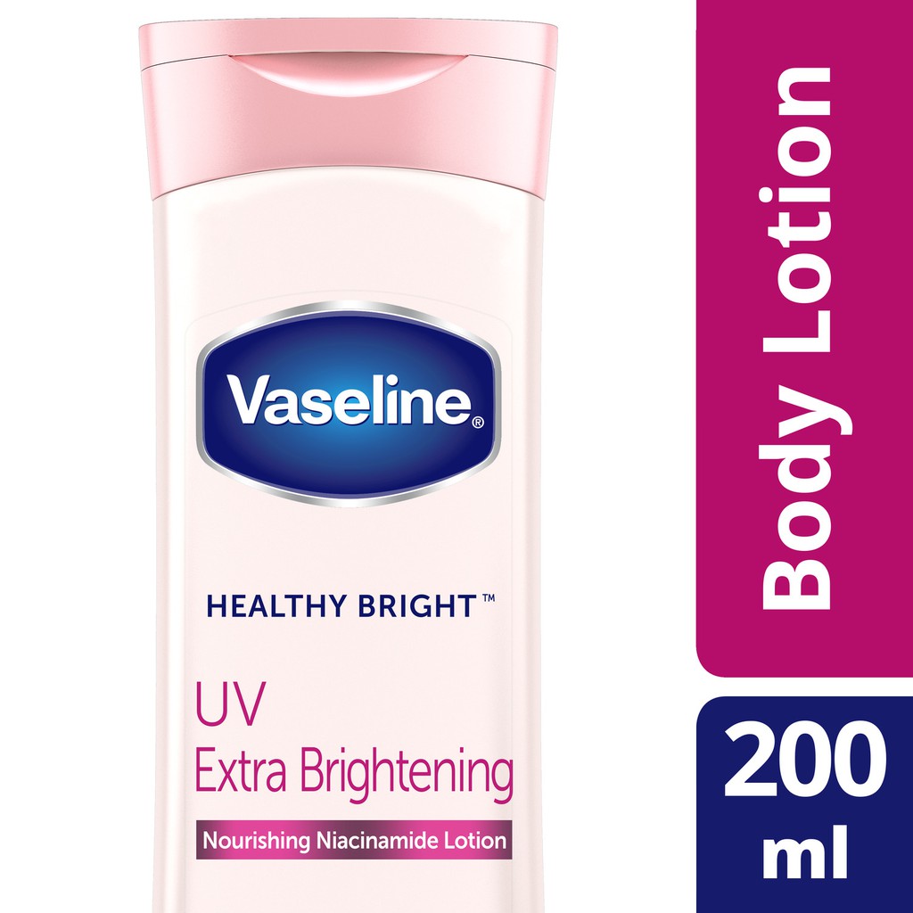 Vaseline Healthy Bright UV Extra Brightening Lotion 200ML Shopee