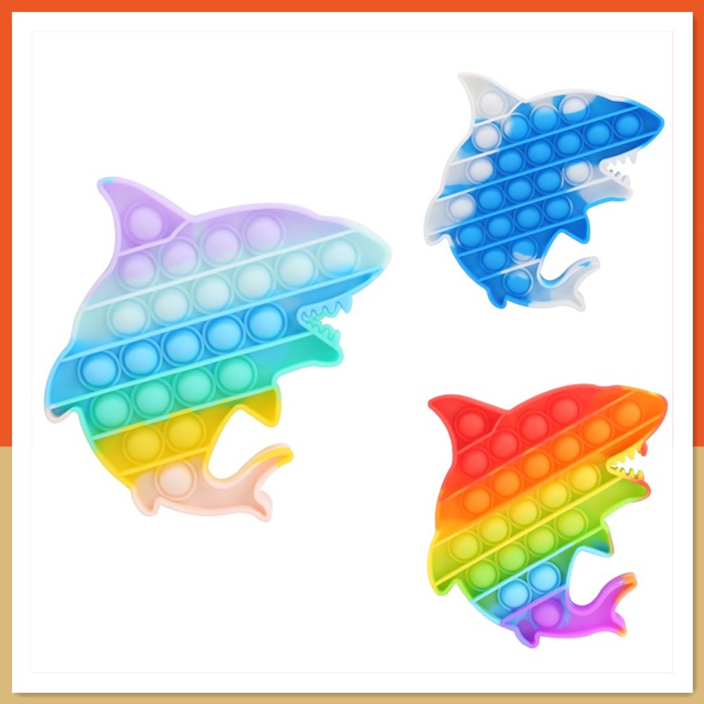 [ReadyFast] Squishy pop it Shark Shape Push Pops Bubble Toy Stress