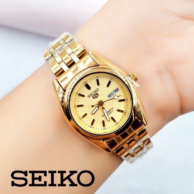 S469 Seiko-Double Date Automatic Hand Movement Women's Watch(BATTERY OPERATED)