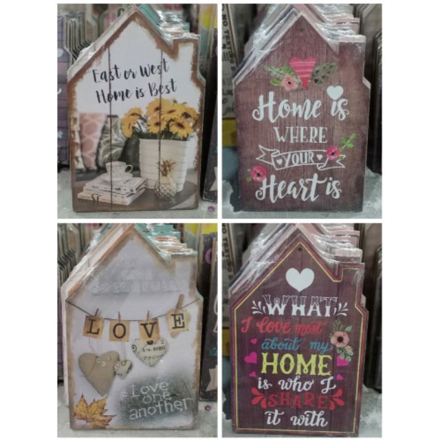 Wooden Wall Decor House Shaped (SY) Shopee Philippines