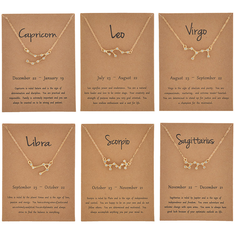 Tala By Kyla Shop 12 Constellation Zodiac Sign Necklace Gold Pendant ...