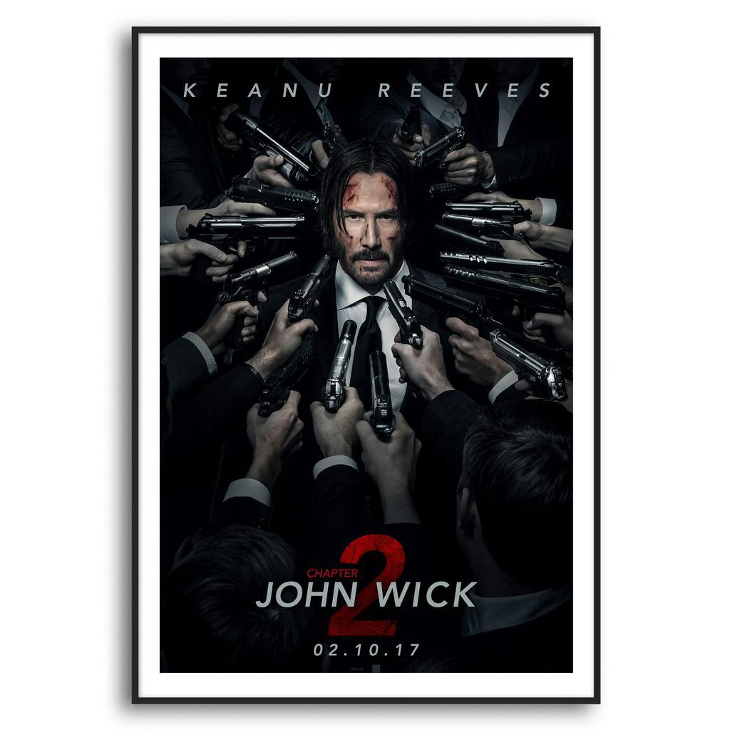 Alloy Metal Poster Action Movie Room Cinema Wall Tin Sign John Wick Keanu Reeves 