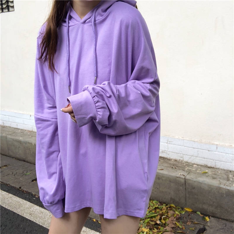purple oversized hoodie