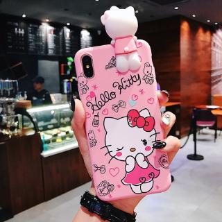 For OPPO A7 A5s A12 Cartoon Cute 3D Hello Kitty Pink Phone Case Soft ...