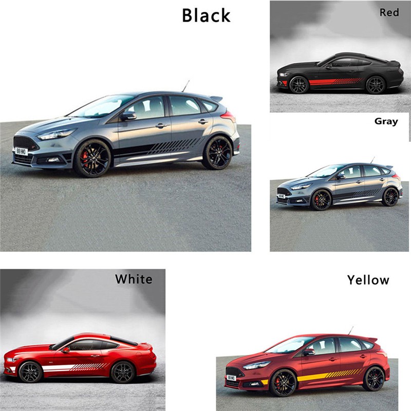 Sports Racing Stripe Graphic Stickers Truck Auto Car Body Side