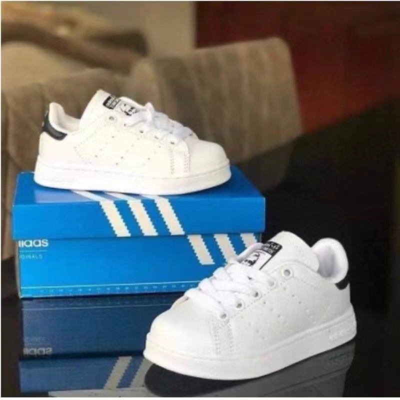 COD ADIDAS STAN SMITH Shoes Leather Low Cut Running Sneakers Shoes For Kids #288/f02
