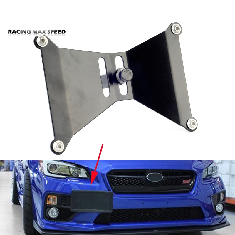 Racing Aluminum Front License Plate Holder Relocation Kit For Subaru
