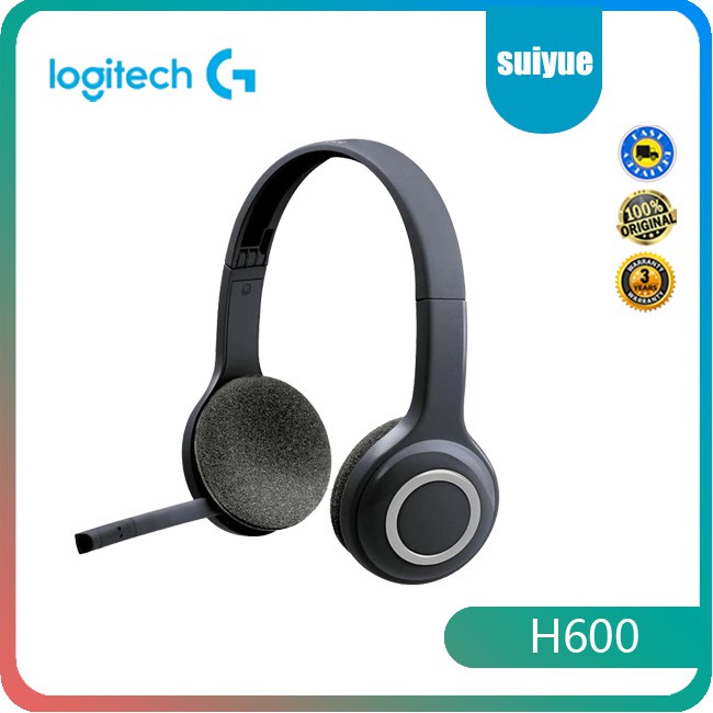 Logitech H600 Wireless Headphones with Nano Mic/Noise Canceling