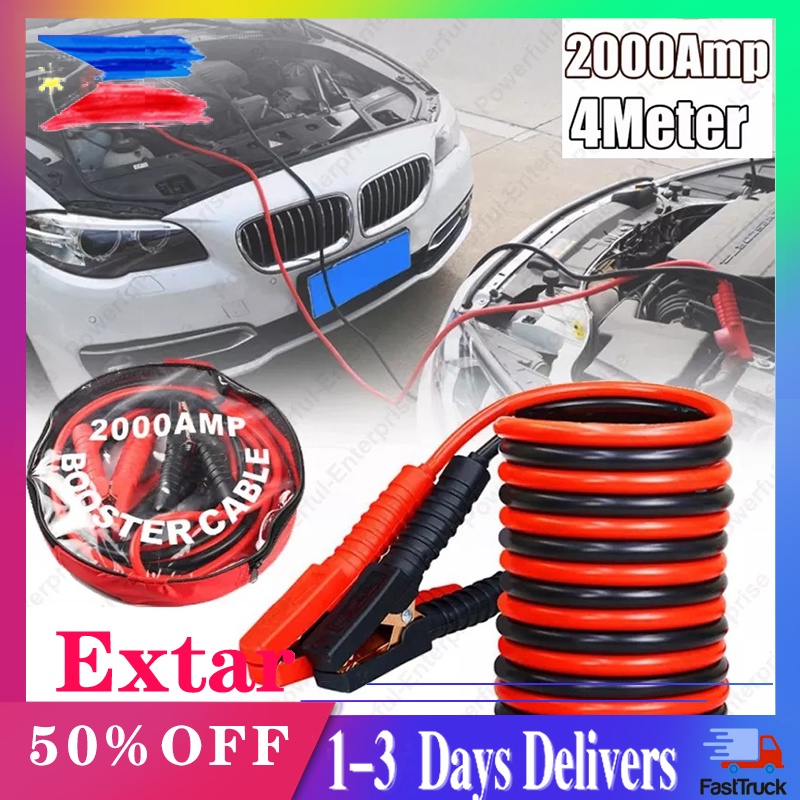4M 2000AMP Car Battery Jump Cable Booster Cable Emergency Terminals