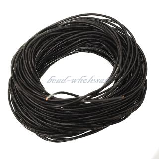 5 Meter Real Leather Rope String Cord Necklace Charms 1.0mm 2.0mm DIY Making
