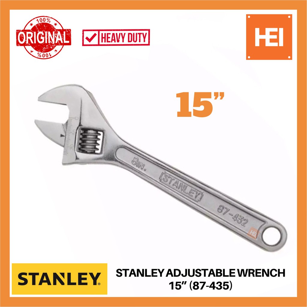 STANLEY Adjustable Wrench 15" 87435 ORIGINAL Shopee Philippines