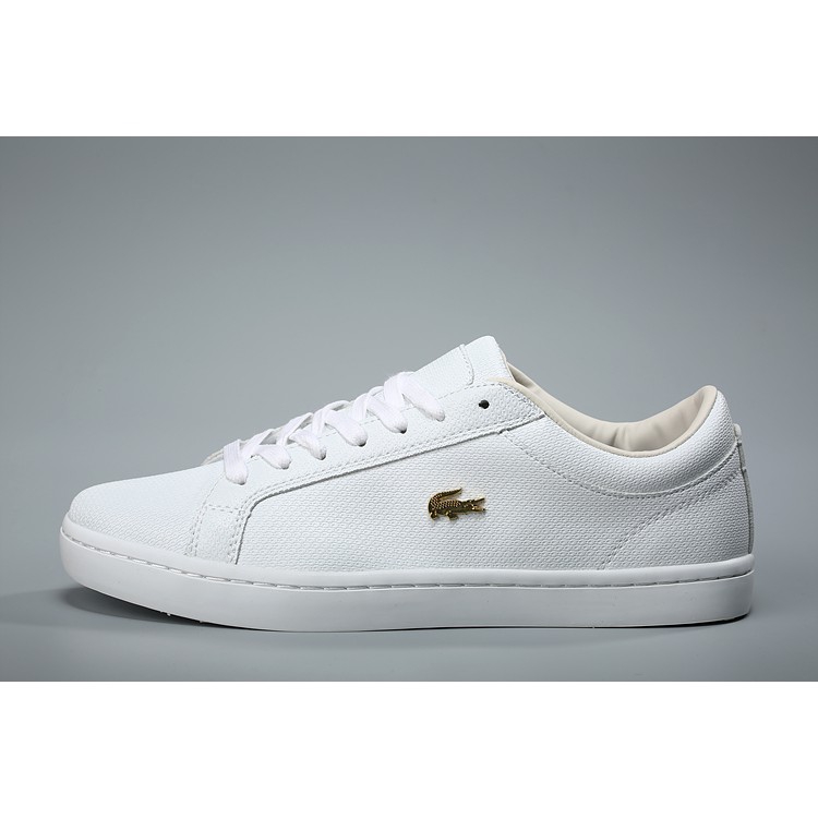 lacoste shoes with gold logo