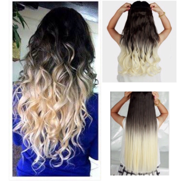 Black Bleach Blonde Ombre Hair Extension Shopee Philippines