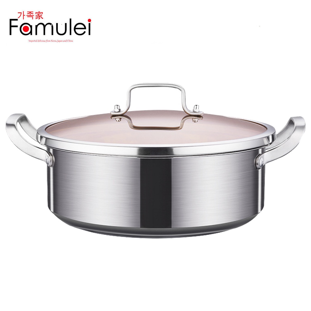 Famulei High Quality 304 SUS NonStick Mandarin Duck Pot Hot Pot With