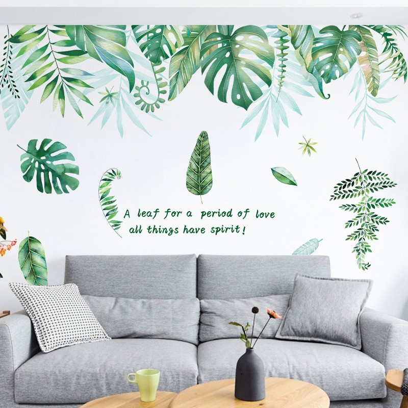 Leaf Wallpaper Living Room