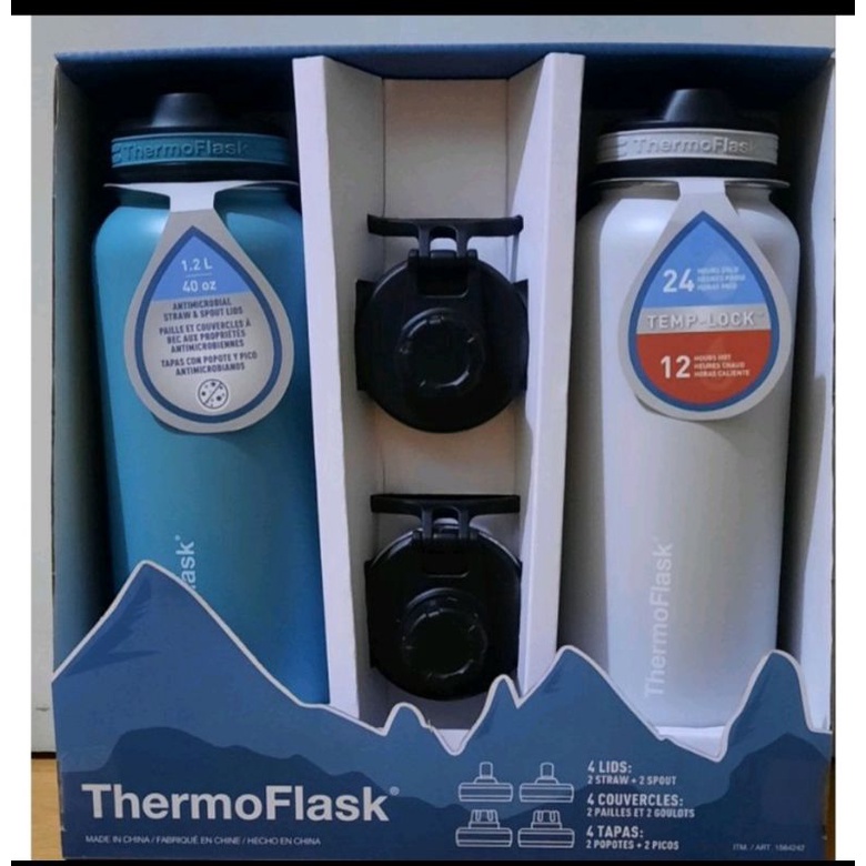 2PC ThermoFlask 710ml/24oz or 2pc Thermoflask 12.L/40oz Shopee