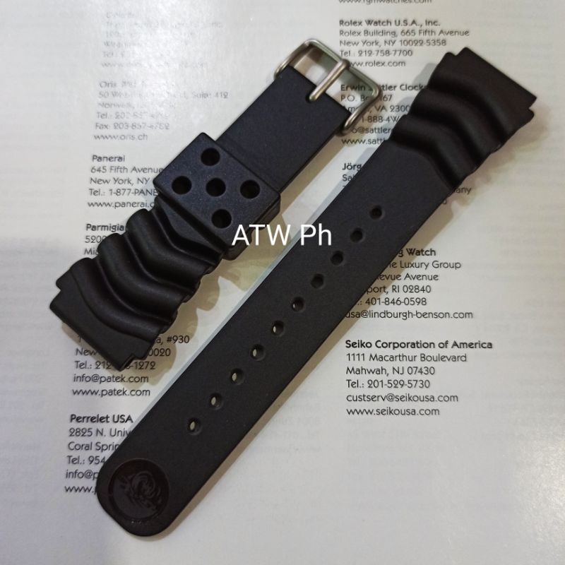 Authentic Seiko Divers Strap Rubber 22mm 20mm Large Medium | Shopee  Philippines