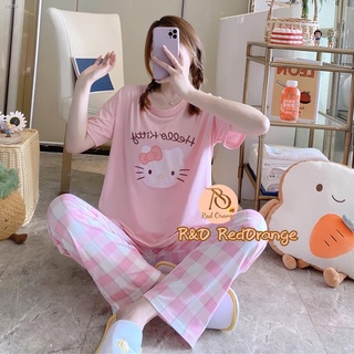 COD☑️ Women Fashion NEW Women Clothes ☄R&O #TN4 Korean Pajama Cute Terno Cartoon Print Shirt Pants S