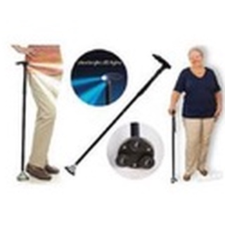 Happy HoarderPh Foldable Trusty Cane w/ LED Lights Magic Folding Trusty Cane Support Adjustable Walk #9