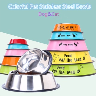 Dog Bowl Stainless Dog Feeding Bowl Cat Bowl for Food Stainless Bowl For Dogs Cats Non Slip