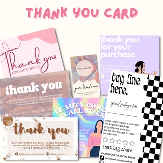 Thank You Card — Care Card/Business Card/Voucher Card/Personalized Card/Hang Tag