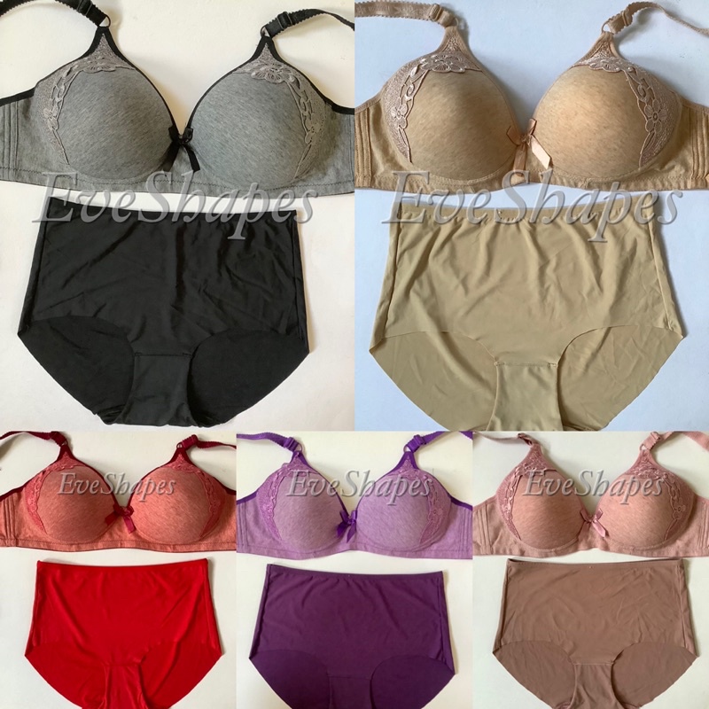 Eve Shapes Rebelle Terno Set Plus Size Bra Seamless Panty 42ABC 44ABC