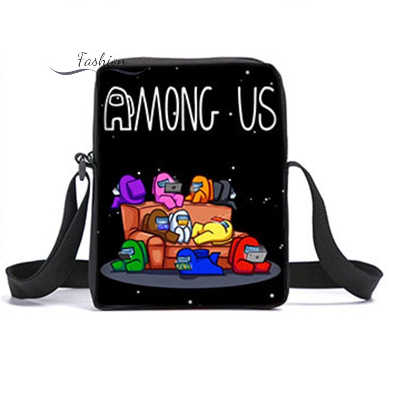 Among Us Shoulder Bag Cartoon Printed Daily Crossbody Backpack Game