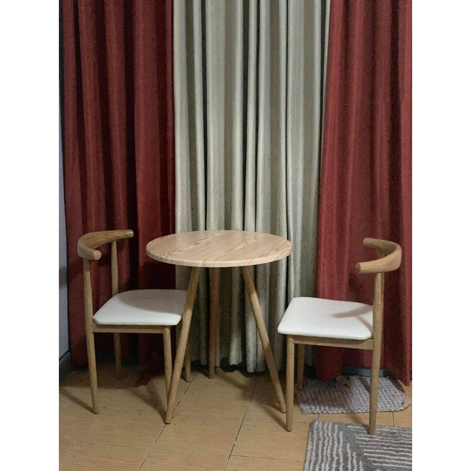 Coffee Table Set Made Of Wood With 2 Chair Shopee Philippines