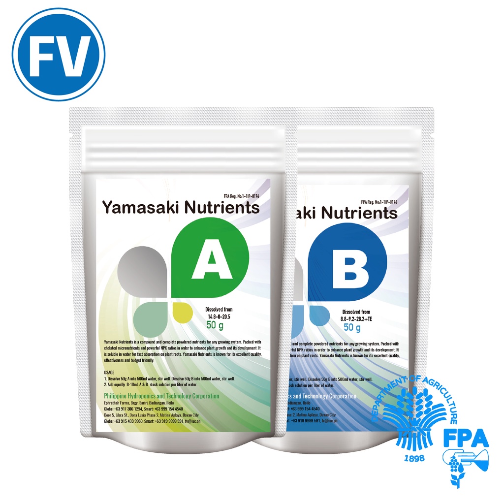 Yamasaki Hydroponics Nutrient 50g Set hydroponic solution, nutrient