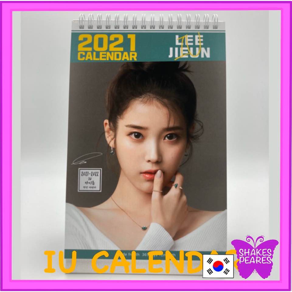 Kpop Top Singer Iu Lee Ji Eun Desk Calendar 2021 2022 Two Year Calendar From Korea K Pop Iu Photo Desk Calendar 2021 2022 15*24Cm Standing Spiral Bound Desk Calendar Iu Goods