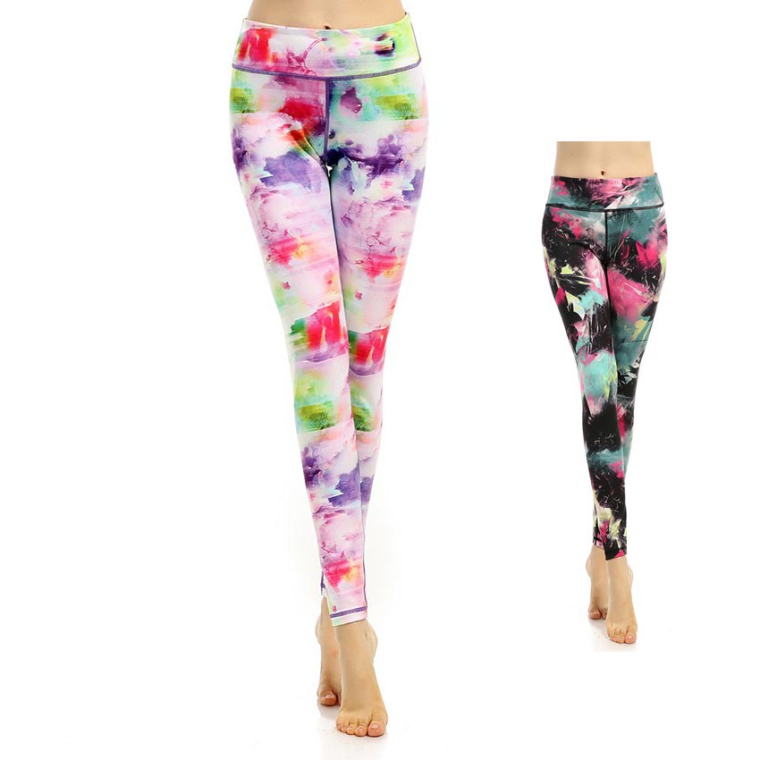 patterned yoga pants