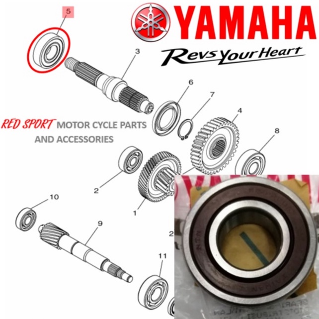 REAR AXLE BEARING for MIO i 125 / Mio soul i 125 YAMAHA GENUINE 93306