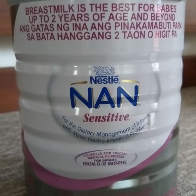 nan sensitive for 1 year old