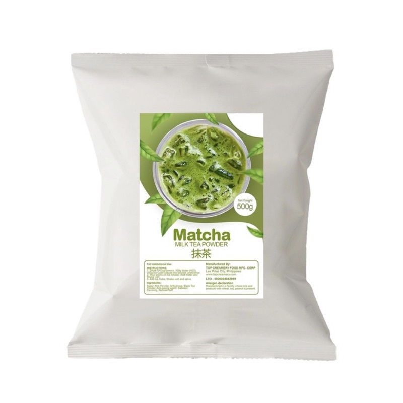 Top Creamery Matcha Milk Tea Powder 500g Shopee Philippines