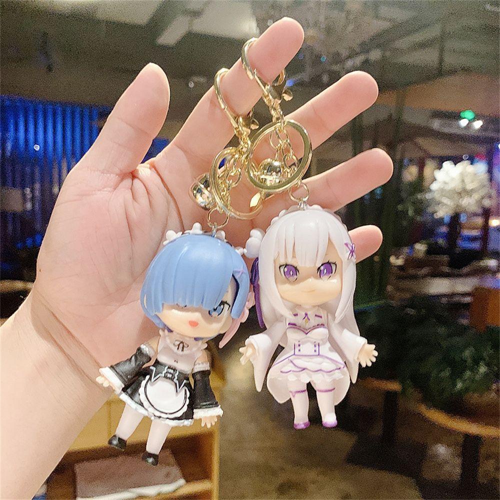 TWINKLE1 Life in a Different World from Zero PVC Action Bag Decor Collection Model Keys Holder Japanese Anime Anime Figure Rem Ram Keyrings