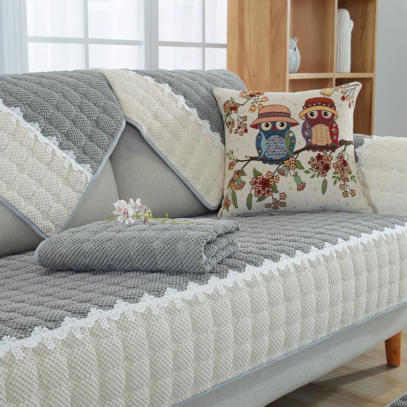 All-Inclusive Decorative Cushion Universal Sofa Anti-Slip Plush Multi-Purpose Cover