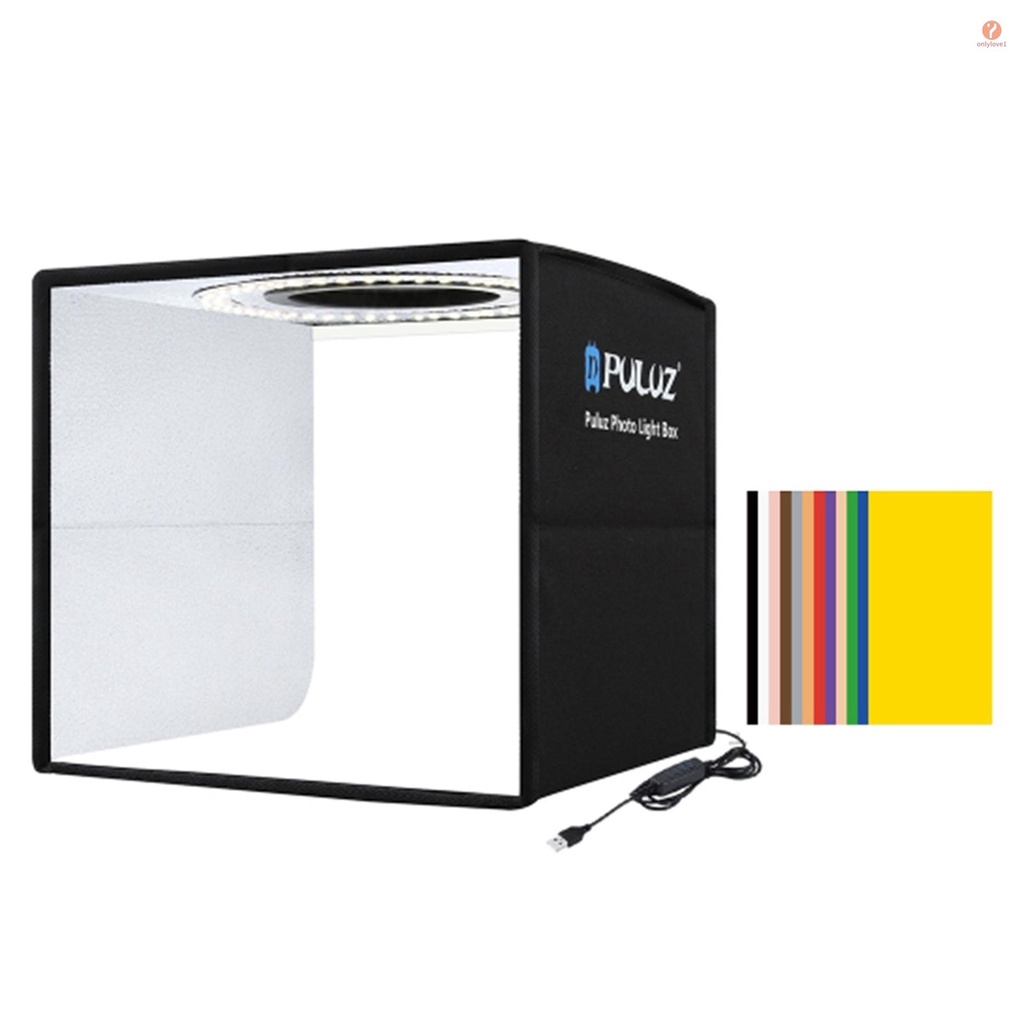 [onloph]PULUZ 250mm Portable Folding Photography Light Box Ring Light