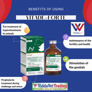 100 ml VITADE - Forte (Vitamin A, + D3 + E) for pets, livestock, pigs poultry