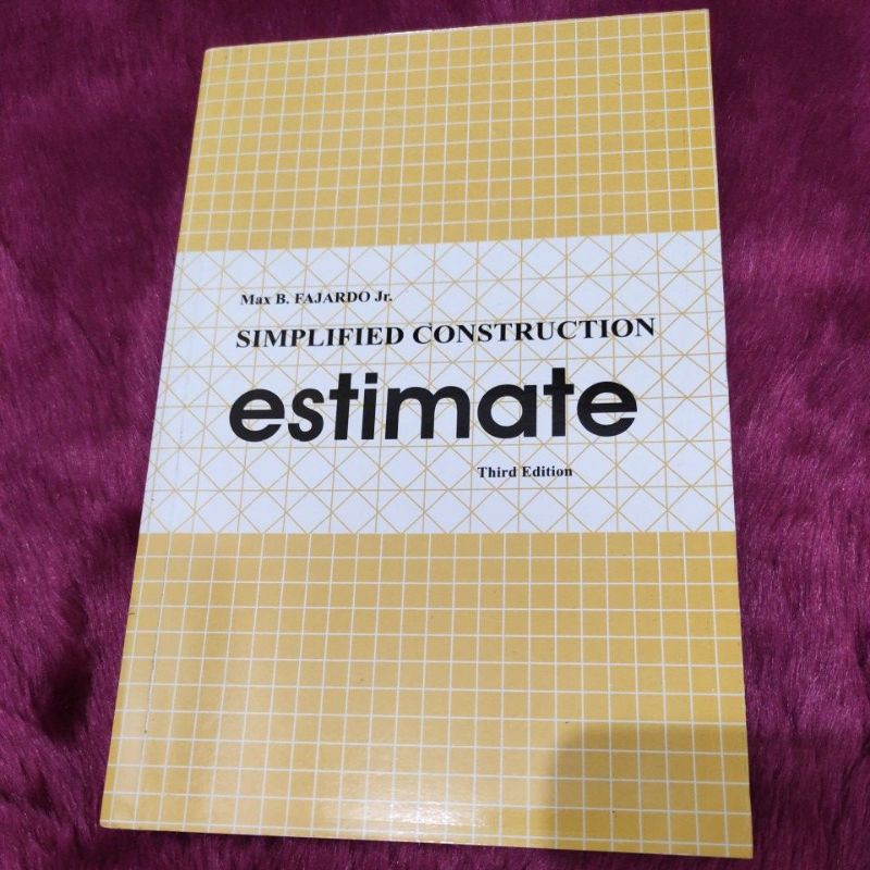 SIMPLIFIED CONSTRUCTION ESTIMATE Third Edition (Max Fajardo) Shopee