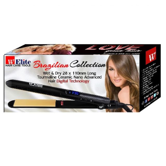 w elite hair brush straightener review