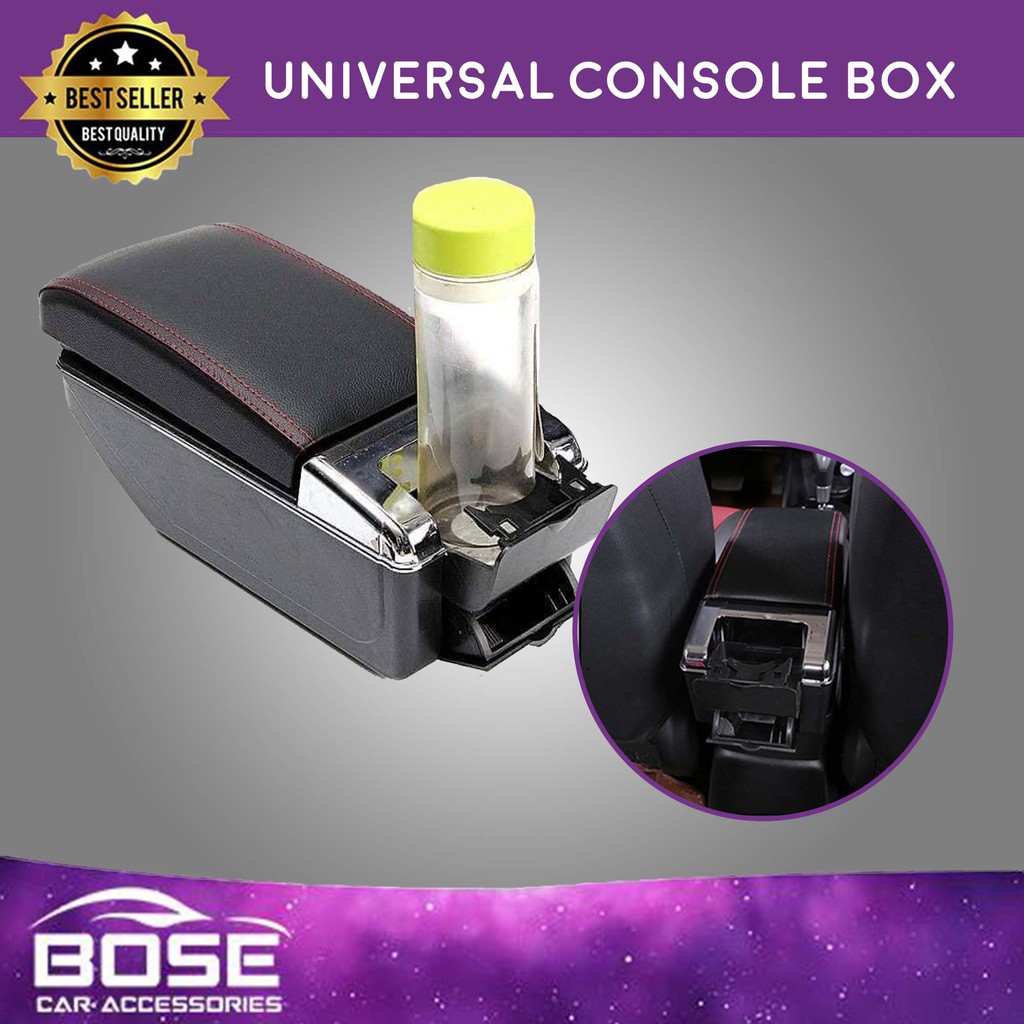 Universal Arm Rest Armrest Console Box Premium Double Layer Upgrade ...