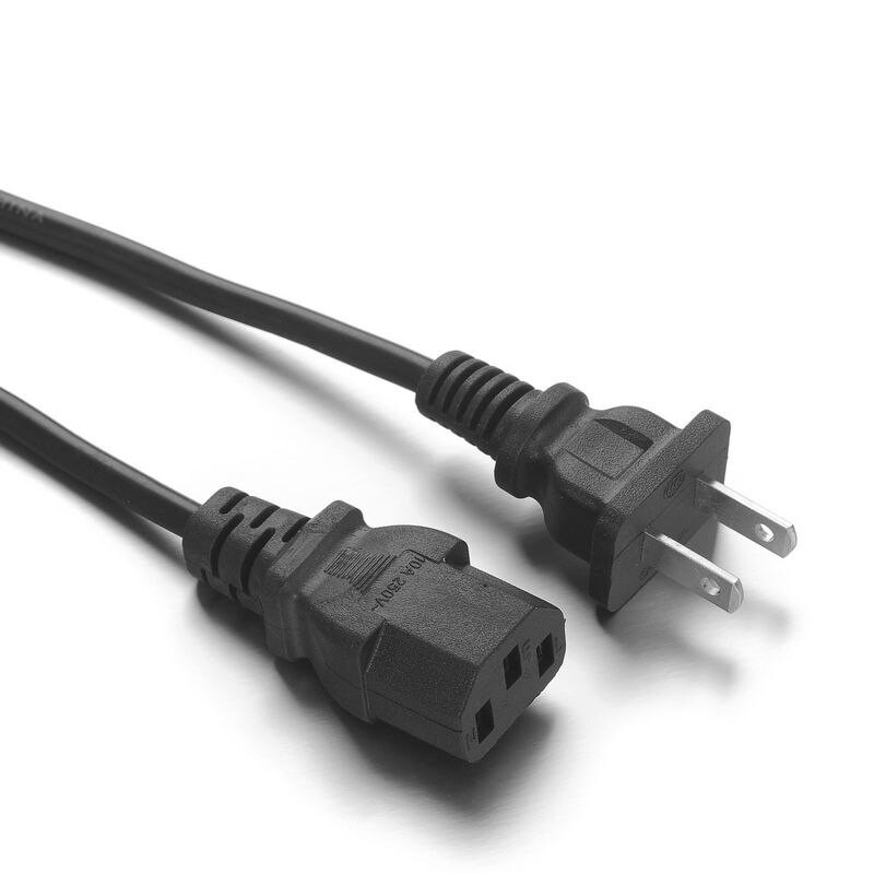 AC POWER CORD 1.2 Meters 2 Pin Plug Computer Power cable For Home