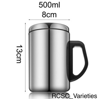 Tumbler Stainless Steel Coffee Mugs Thermos Insulation With Handle Lid ...