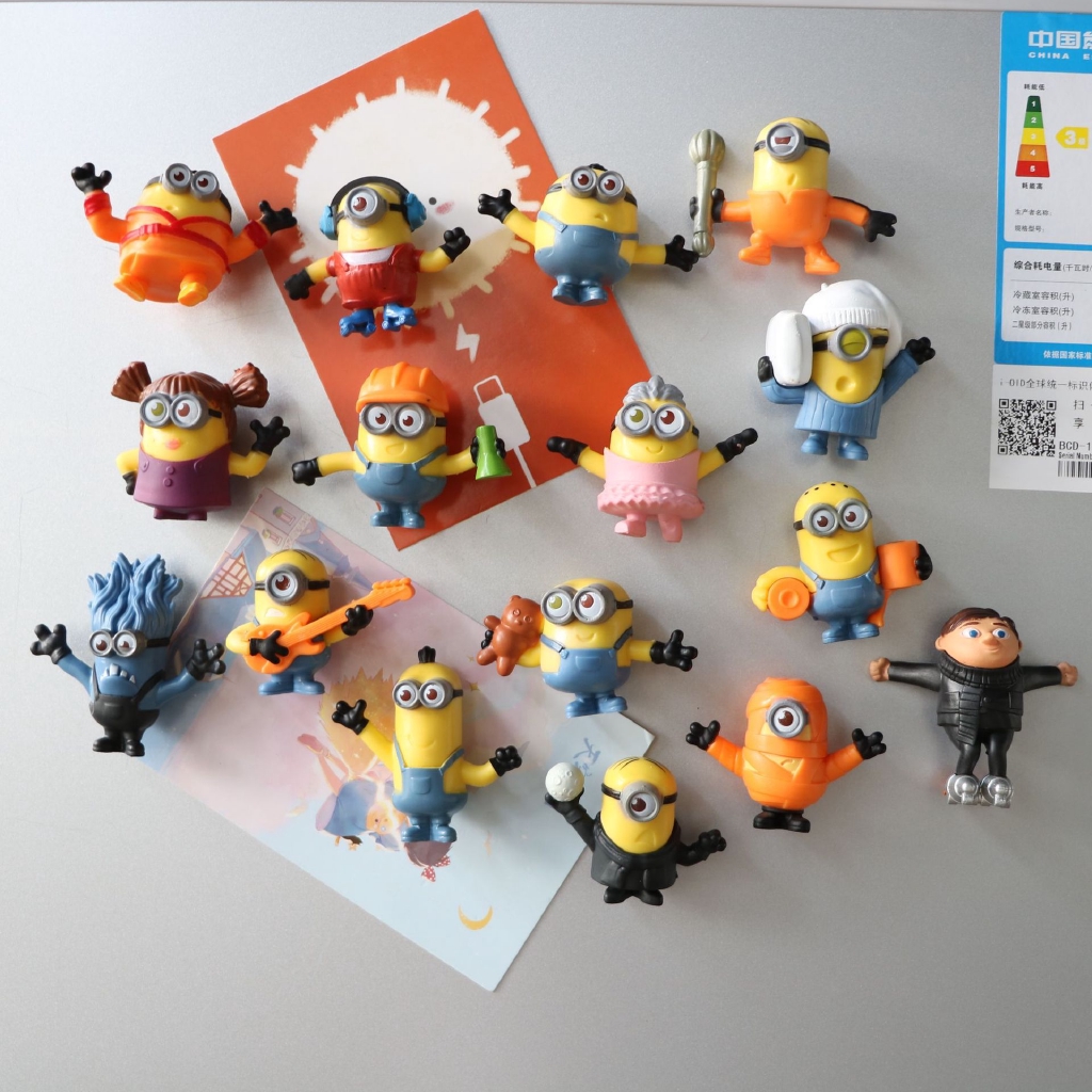 16pcs Lot Minion Agnes Gru Edith Margo Miniature Figurines Toys Fridge Magnet Cute Lovely Model Kids Toys Pvc Anime Children Action Figure Shopee Philippines