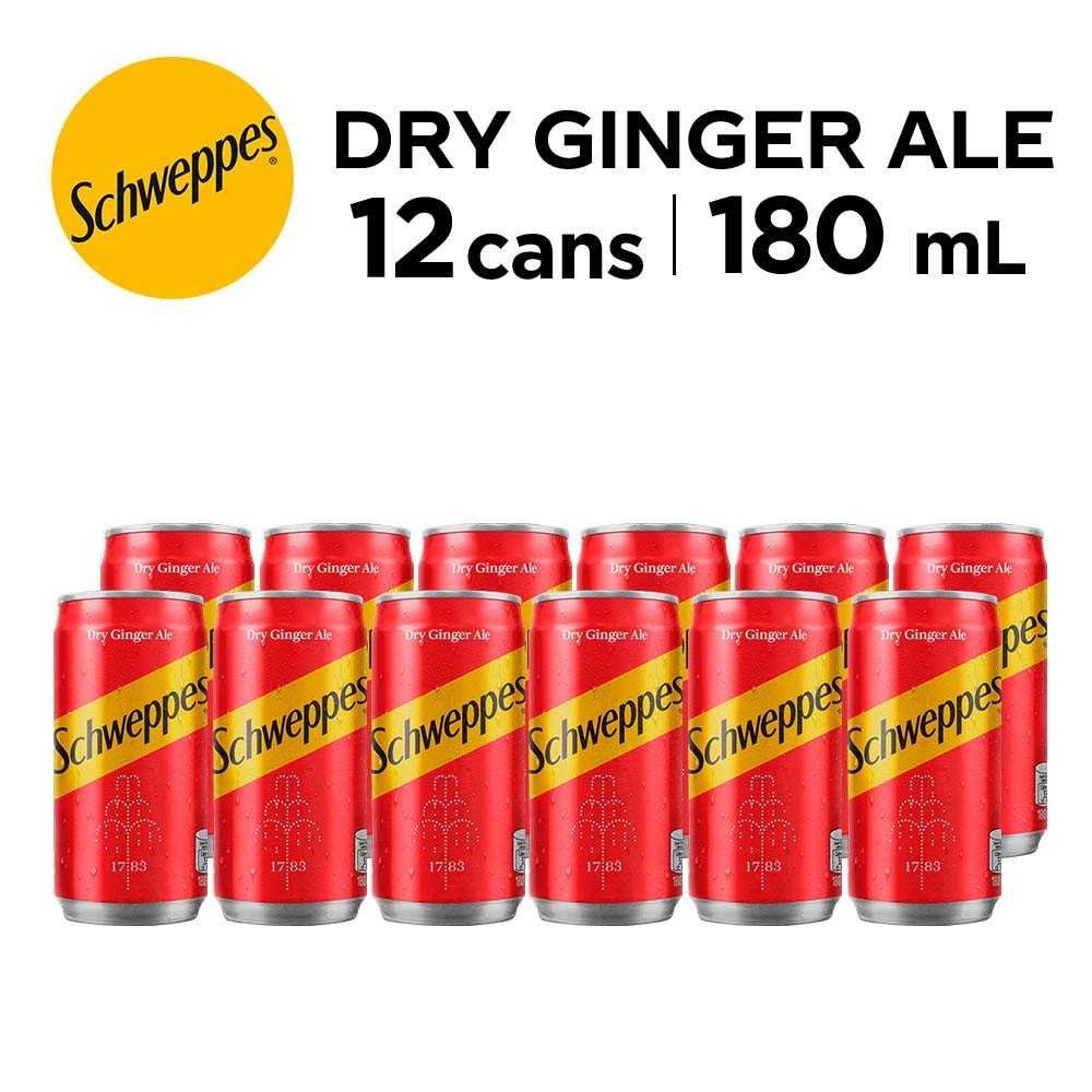 Schweppes Ginger Ale 180ML Pack of 12s Shopee Philippines